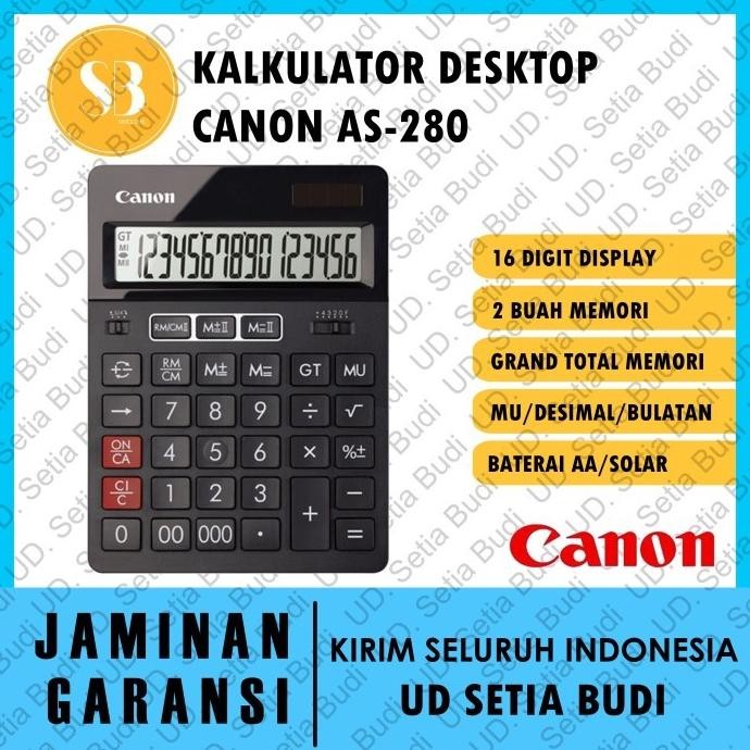 

TERBARU - Kalkulator Desktop Canon AS-280 16 Digit