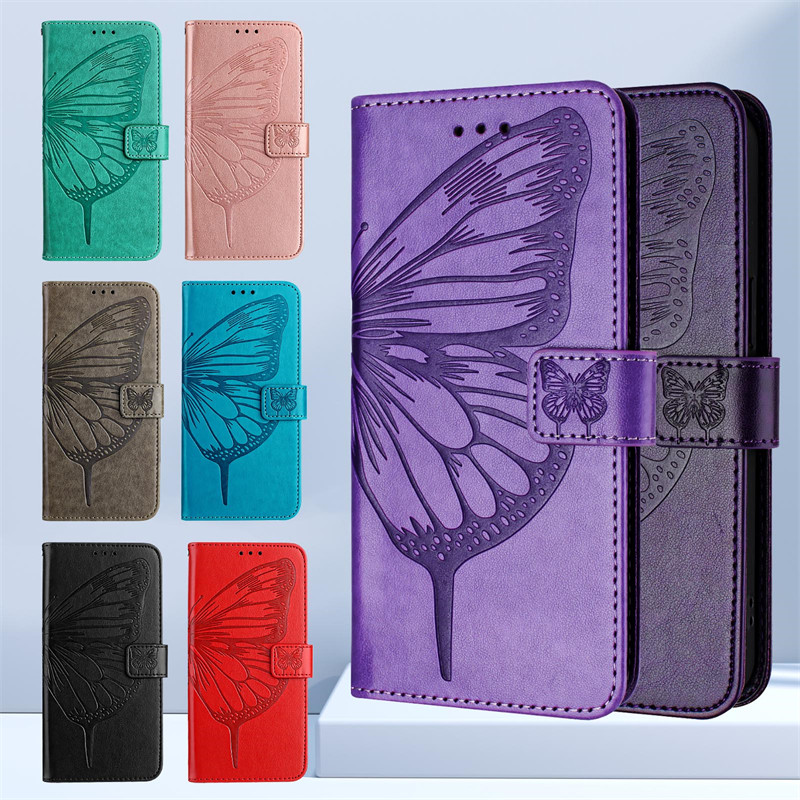 For Huawei Mate 60 70 Pro Casing telepon Slot Kartu Dompet Mewah Flip cover Kupu-kupu Stand Casing k