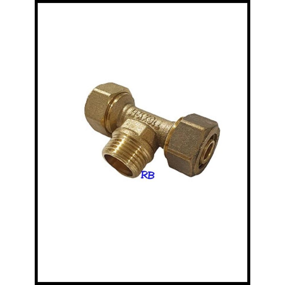 Nepel T Drat Luar Bagus - Tee Drat Luar Kuningan 1/2" Water Heater