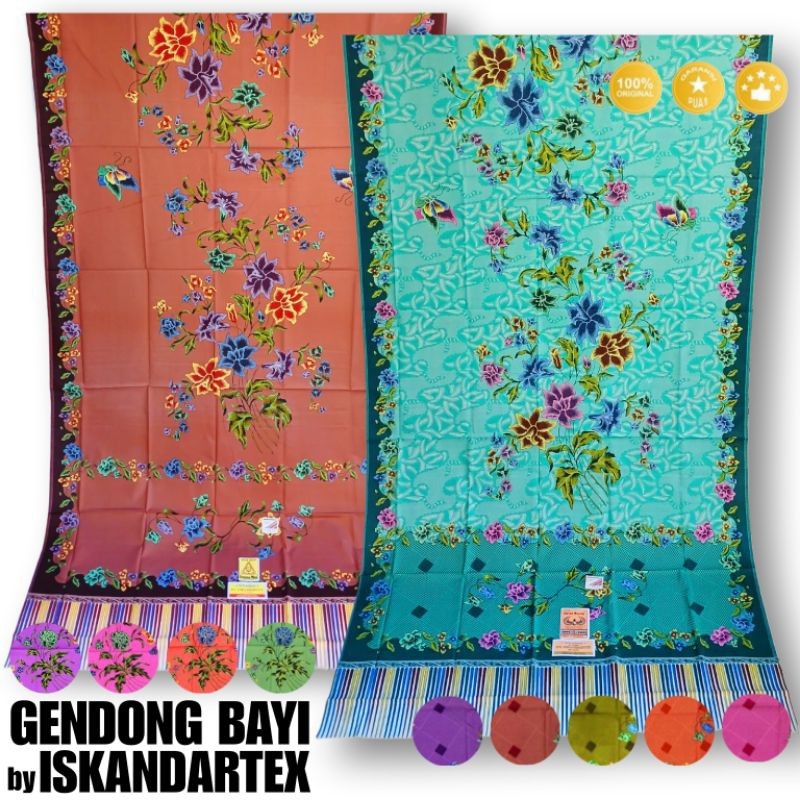 PROMO !!! Kain Batik Murah Selendang Dewi Murni Iskandartex Gendong Bayi Kain Batik Motif Bunga