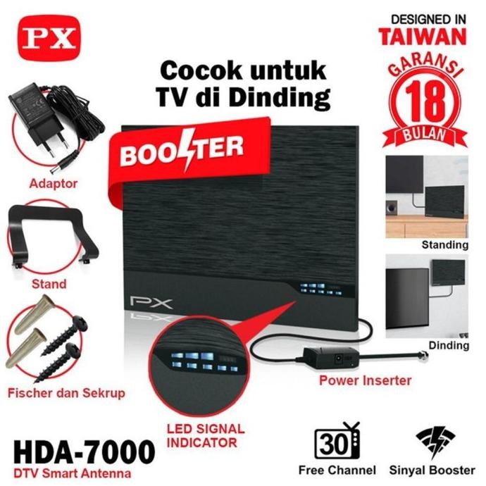 PX ANTENA TV SMART DIGITAL HDA7000 BOOSTER INDOOR LED BAR