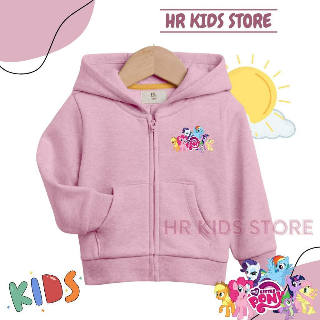 Baju Anak Halus & Tebal jaket sweater hoodie anak perempuan zipper LITTEL PONY umur 2-12tahun switer