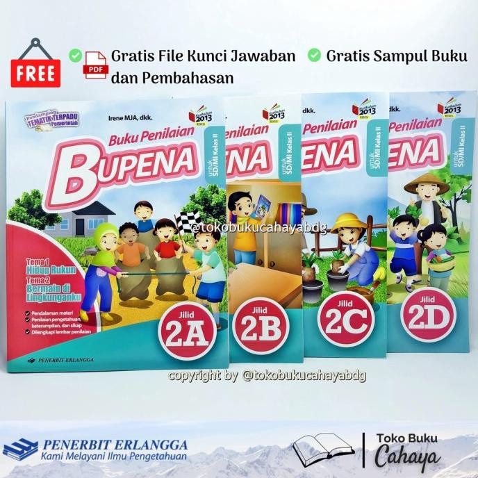 

DISKON Buku BUPENA SD KELAS 2A 2B 2C 2D K13N ERLANGGA buku penilaian IRENE