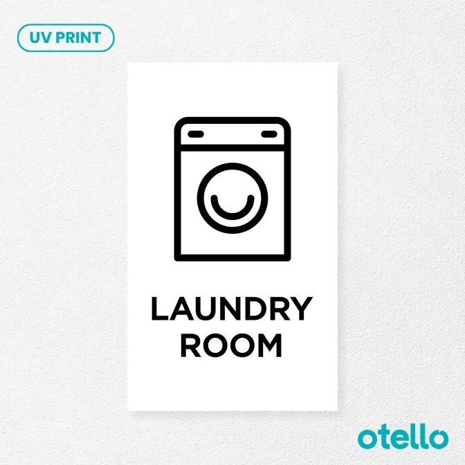 Terlaris Laundry Room Sign Board Akrilik Print Papan Nama Ruang Label Acrylic SALE