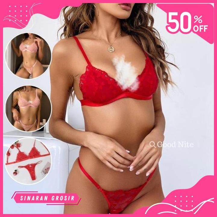 SINAR GROSIR BODYSUIT BRA SET SEKSI HOT BRA LINGERIE BIKINI SEKSI DISKON 