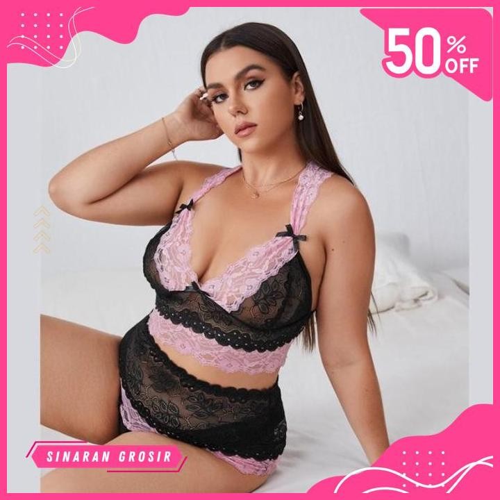 SINAR GROSIR LINGERIE BIG SIZE WANITA / LINGERIE BRA SET BIG SIZE / SEXY EKSKLUSIF 