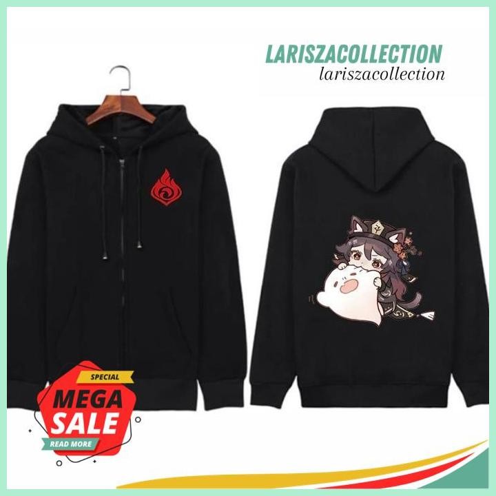 JAKET HOODIE GENSHIN IMPACT  HU TAO  RESLETING GENSHIN IMPACT XIAO HUTAO HODDIE  WIBU  ANIME PRODUK 
