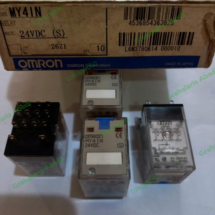 TERBARU relay omron MY4IN 24VDC 4CO/4PDT