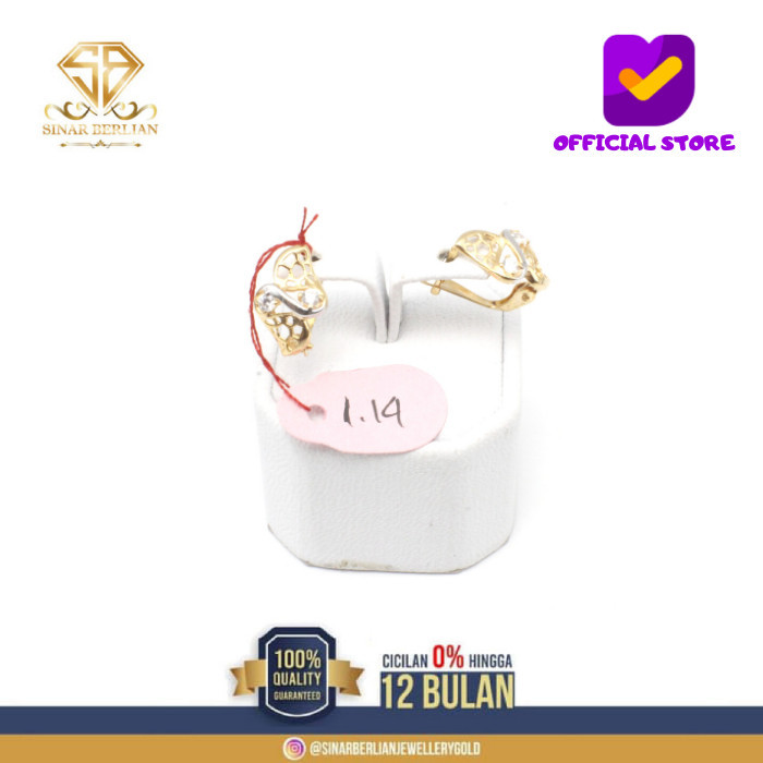 Ready SBJ - Anting emas kuning Asli perhiasan emas 375 AMM 114