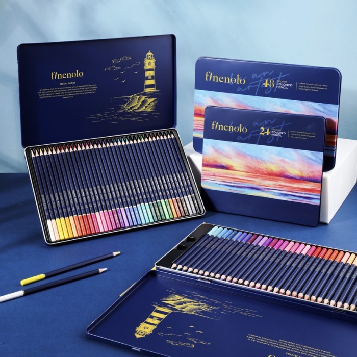 

TERBARU Fineolo Colored Pencil Set 24/36/48/72 Color - Pensil Warna Box Metal BISA GRAB!