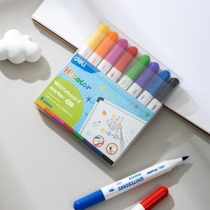 

TERBARU Deli Hicolor Spidol Papan Tulis 8 Warna / Color Whiteboard Marker