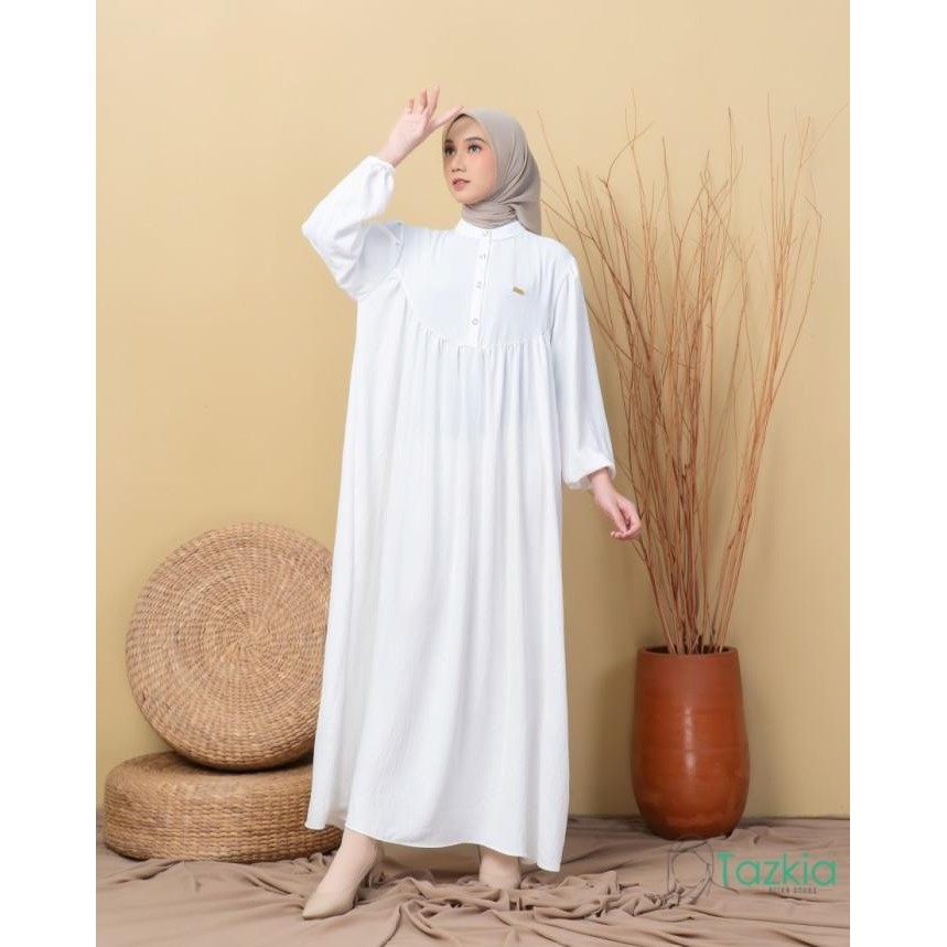 Terjangkau Dress Muslim Wanita | Arafah White Gamis Polos