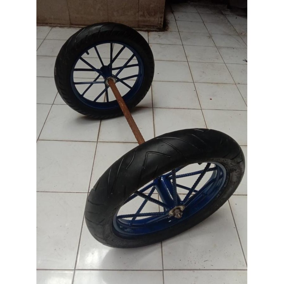 roda gerobak mio ruji besi 14in