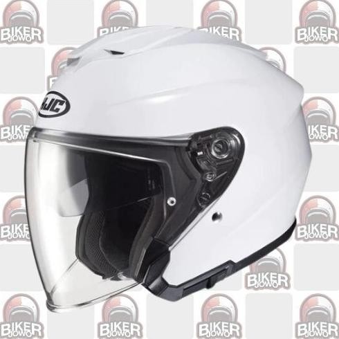 Terlaris Hjc I30 Half Face Helmet Matt Black - White - Black - N Grey