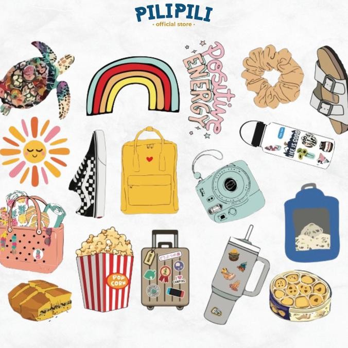 

Sale Stiker Tumbler Pilipili Water Bottle Sticker Pack Waterproof - Vsco