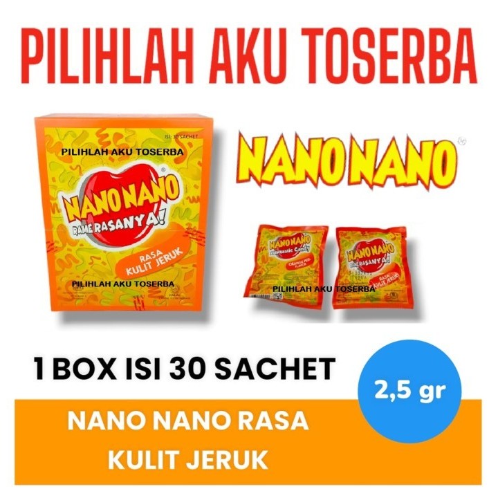 

Permen NANO NANO Rasa KULIT JERUK - ( HARGA 1 DUS isi 10 box ) SE01