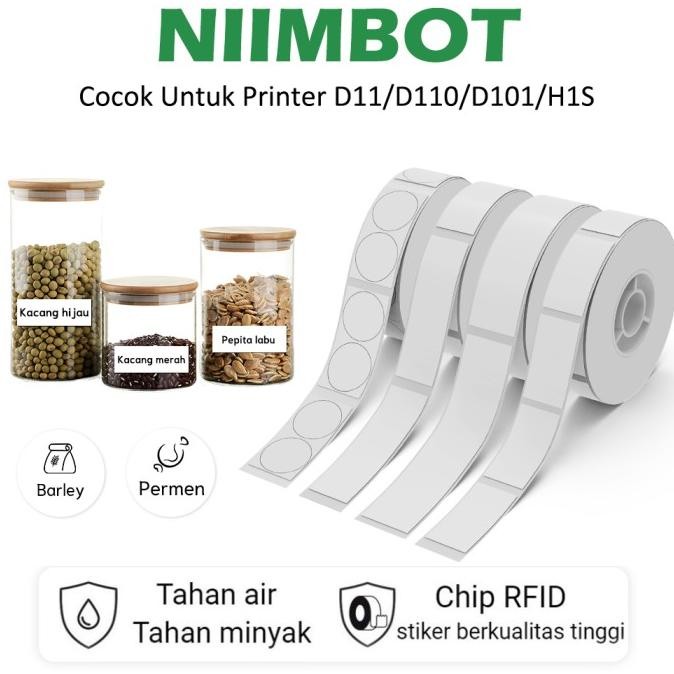 

Sale Niimbot D11 D101 D110 White Color Label Waterproof Paper Name Sticker