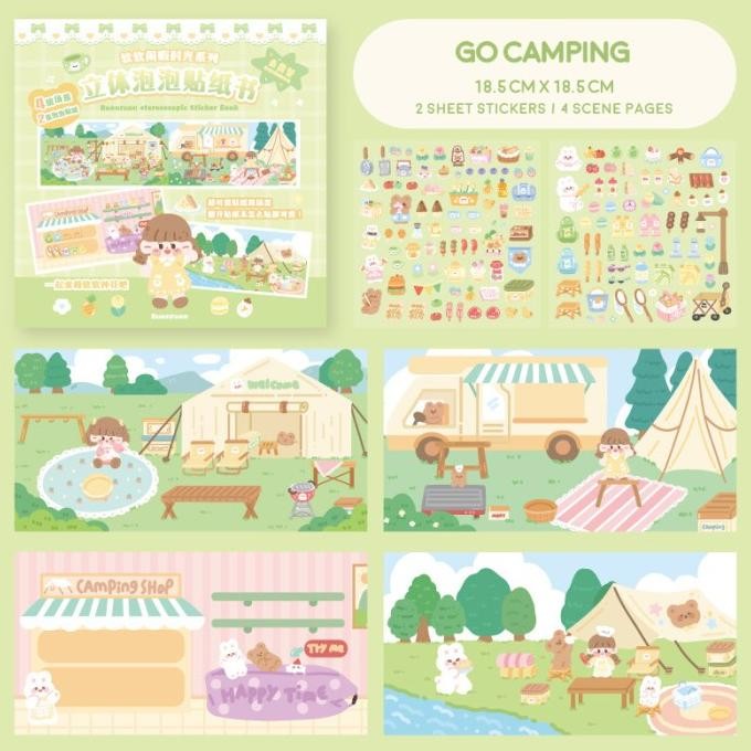 

Sale Ruanruan Diy Stereoscopic 3D Sticker Book - Sticker Dekorasi Buku - Go Camping