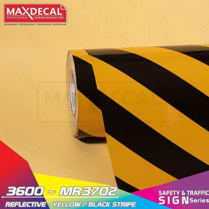 

Sale [5Cm] Maxdecal Yellow Black Zebra Hitam Kuning Roll Reflective Police