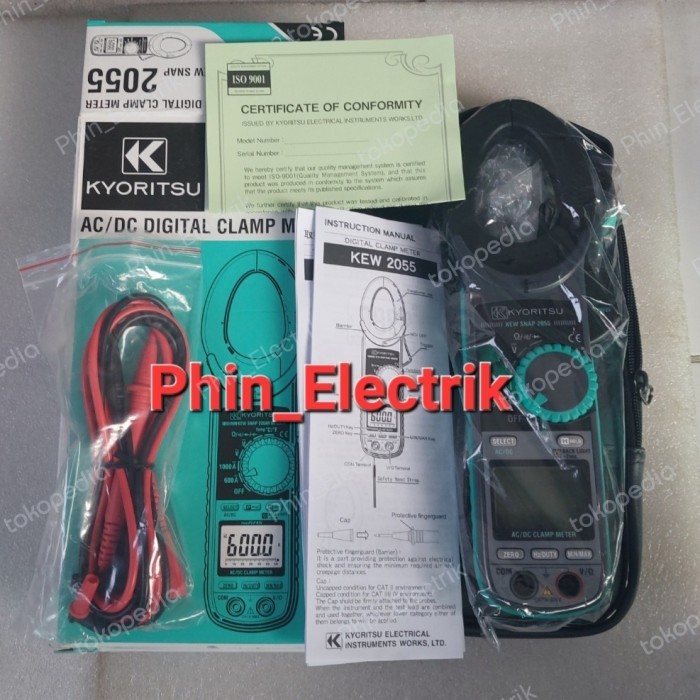 Jual Kyoritsu 2055 Digital Clamp Meter Tang Amper Ac/Dc 1000A Kyoritsu2055