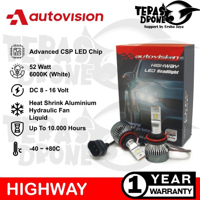 Led Autovision Highway Hir2 / Hir 2 - 52 Watt - 6000K