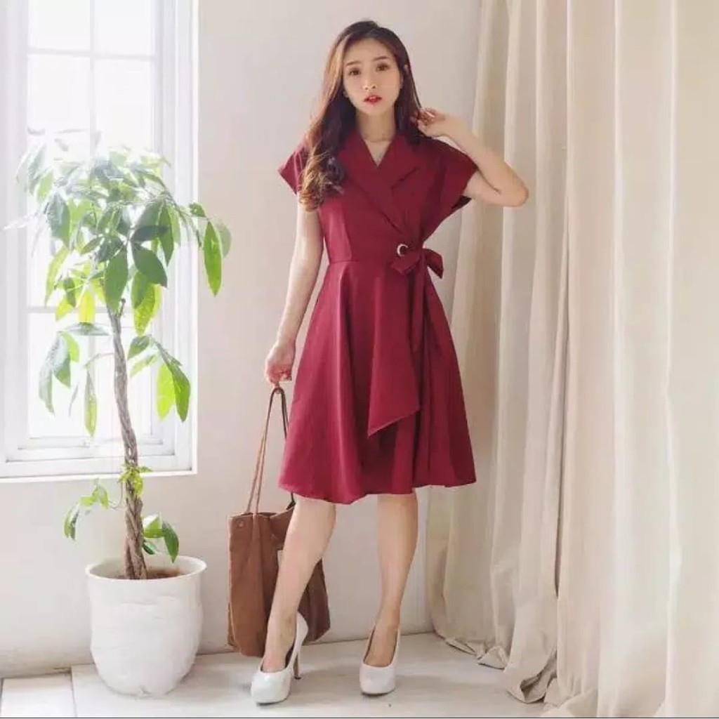 Dres Ke Klenteng Terbrau Sress Imlek Pakaian Imlek Merah Baju Kondangan Dris Hari Raya Imlek Dres Ch