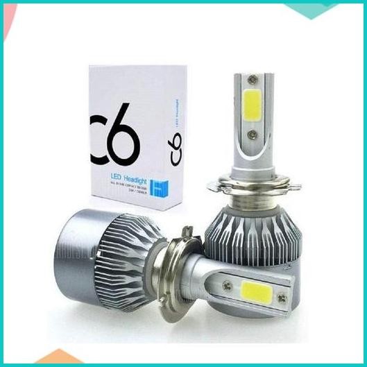 Lampu Utama LED H4 C6 36 W COB Mobil Motor SOCKET H4 Kaki 3 Dengan Fan