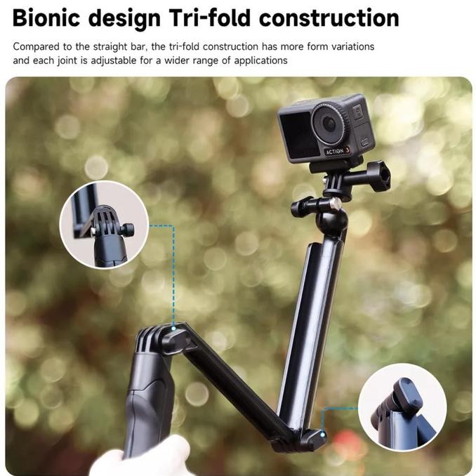 

Telesin 3-Way Integrated Foldable Tripod And 360 Rotary Ball For Gopro Terlaris