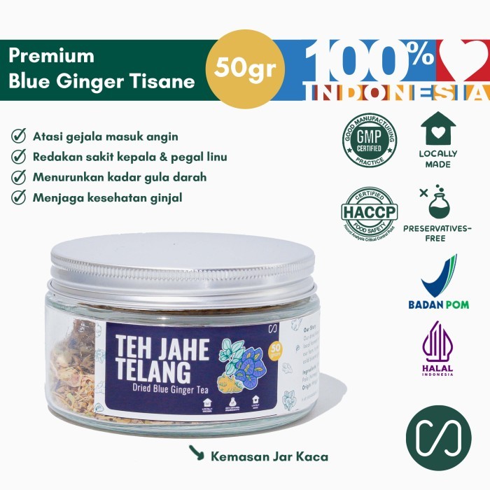 

Sustaination Premium Blue Ginger Tisane - Teh Jahe Telang 50Gr