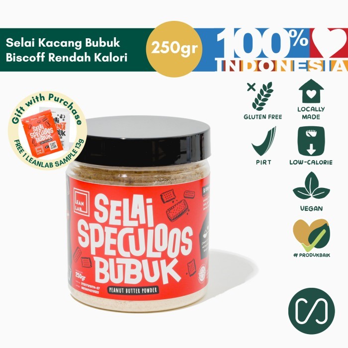

Lean Lab 1/3Pb Speculoos 250Gr Selai Kacang Biscoff Rendah Kalori