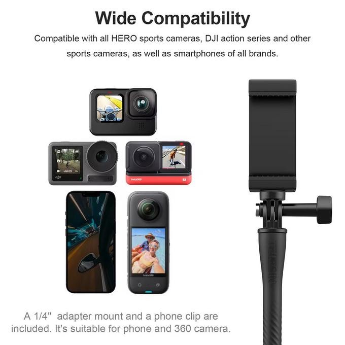 

Telesin Flexible Holder Mount Stand With Phone Clip For Mobile Phone Terlaris