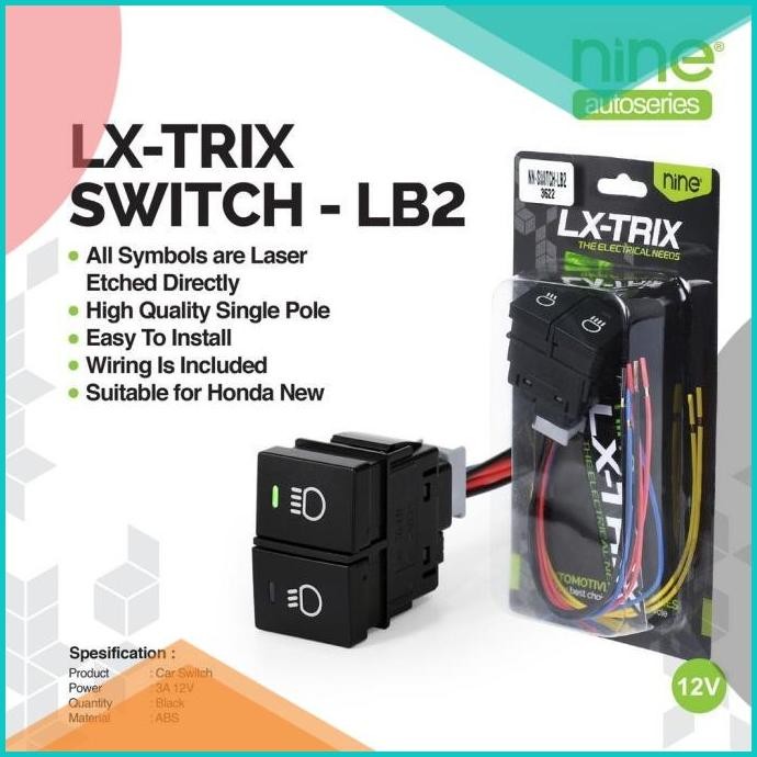 SAKLAR MOBIL HONDA FOGLAMP LAMPU TEMBAK LASER NINE LX-TRIX LB2 3 MODE