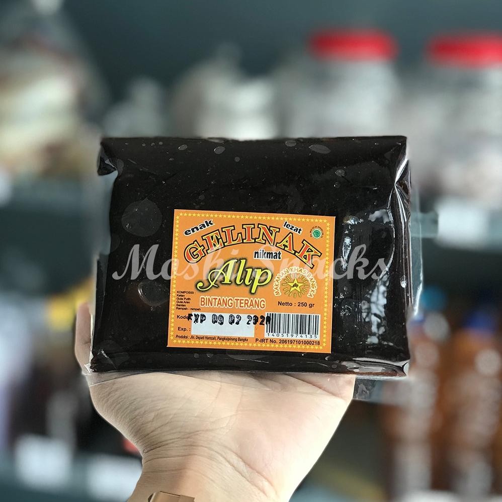 

Lm - Gelinak Cap Alip Bintang Terang 250gr Asli Bangka / Dodol Gelinak Ketan Bangka