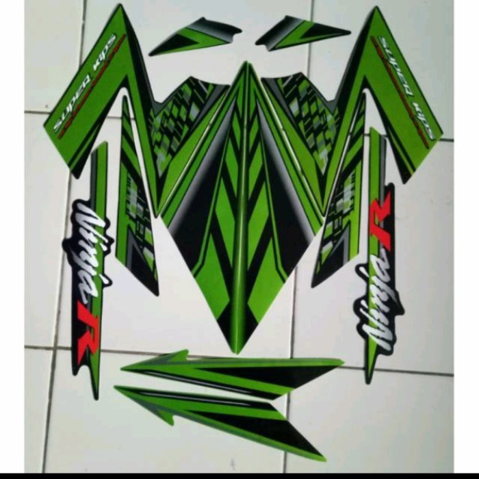 Termurah Stiker Striping Kawasaki Ninja R 2015 Hijau