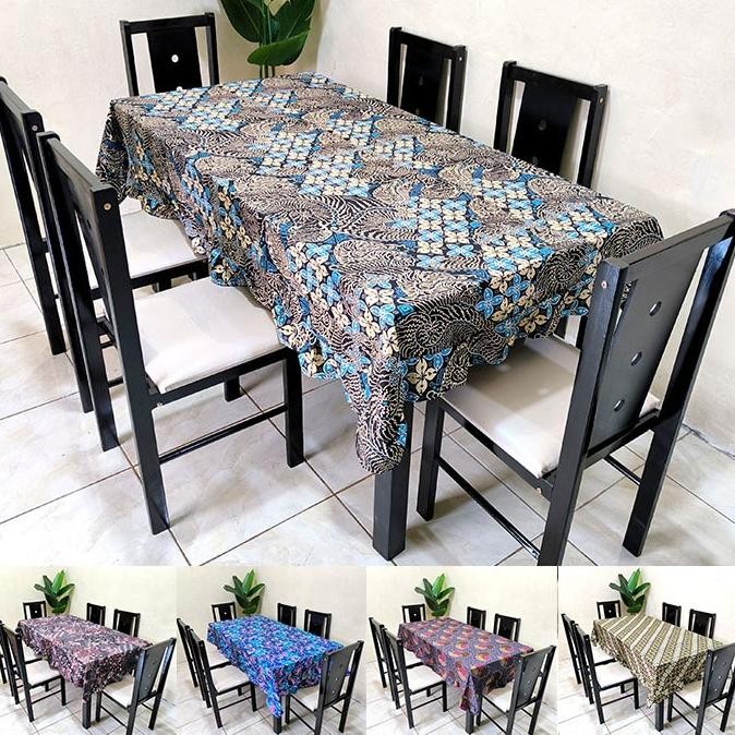 TAPLAK MEJA MAKAN KAIN BATIK MURAH UKURAN 140X220 CM