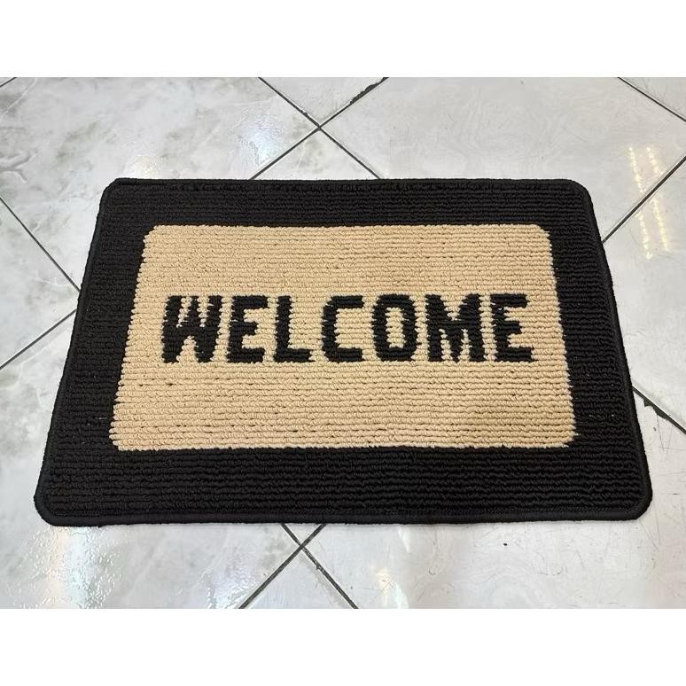 JKL Keset Welcome Jumbo 50x75 cm bahan Serabut Lembut (serap air) besar buat depan rumah / pintu mas