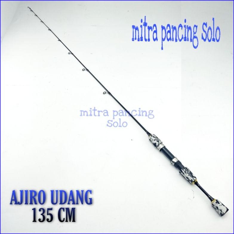 hj-64 Satu set Joran pancing udang murah AJIRO FISHING super lentur Fiber Solid Ultralight kuat dan 