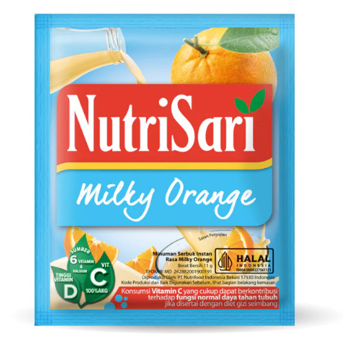 

Nutrisari Milky Orange 1 Renceng Isi 5 Original Asli