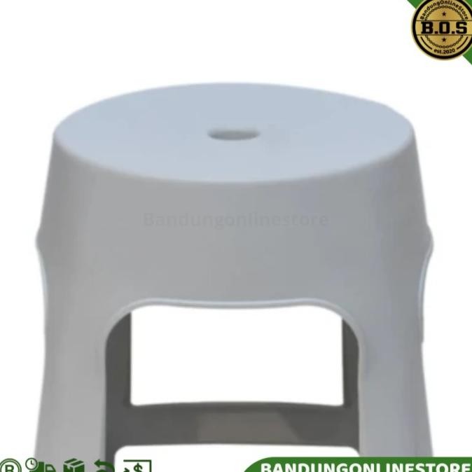 Bangku Baso Plastik Abu Abu Informa Polo Kursi Bakso Bulat Stool Light Grey