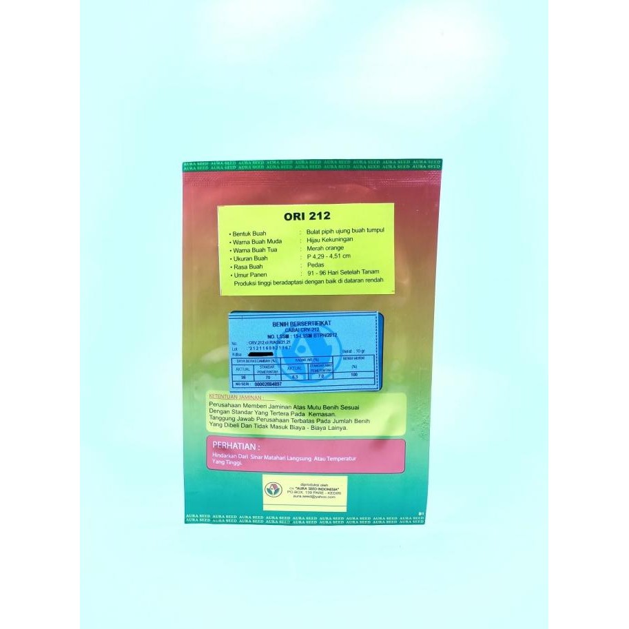 BENIH CABE RAWIT ORI 212 AURA SEED 10gr