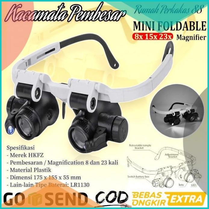 

Kacamata Pembesar Untuk Service Elektronika 23x Magnifier dengan 2 LED