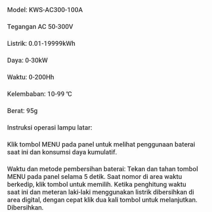 Keweisi Kc-Ac300 1 6 In 1 Ac 100A Kwh Voltmeter Ammeter Wattmeter Suhu