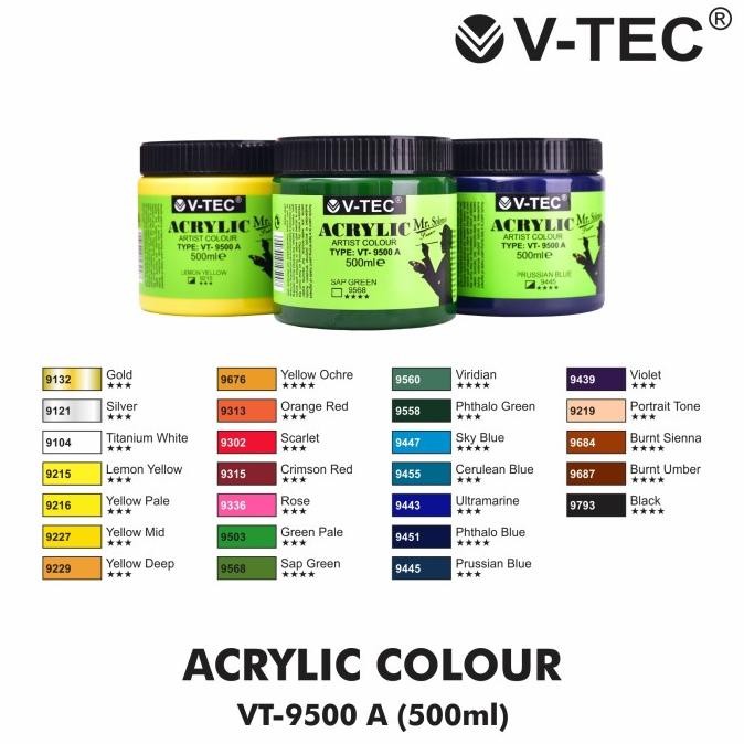 

Sale V-Tec Acrylic Colour Vt-9500/500Ml