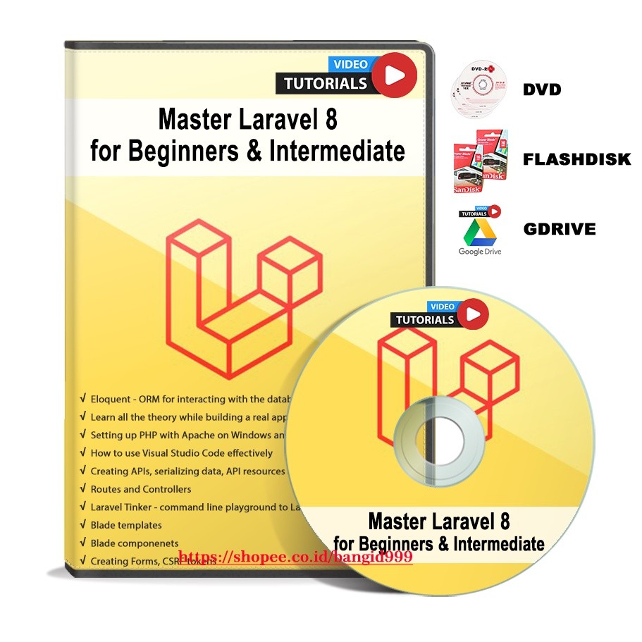 Video Tutorial Master Laravel 8 For Beginners & Intermediate