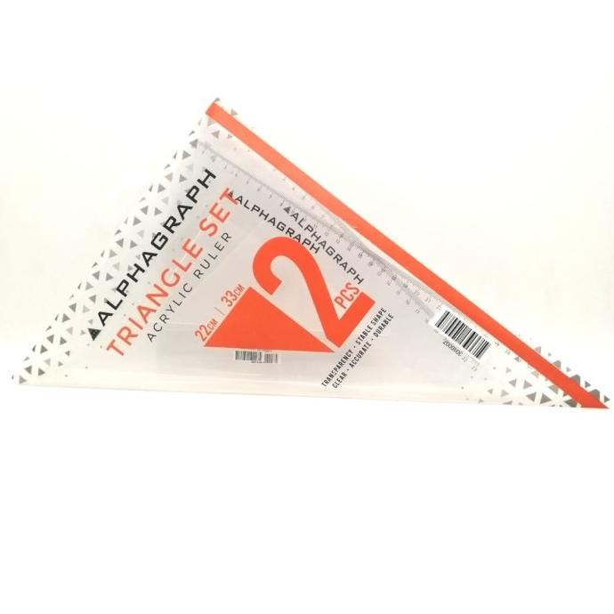 

New Stock !! Penggaris Segitiga Alphagraph Size 22 & 33
