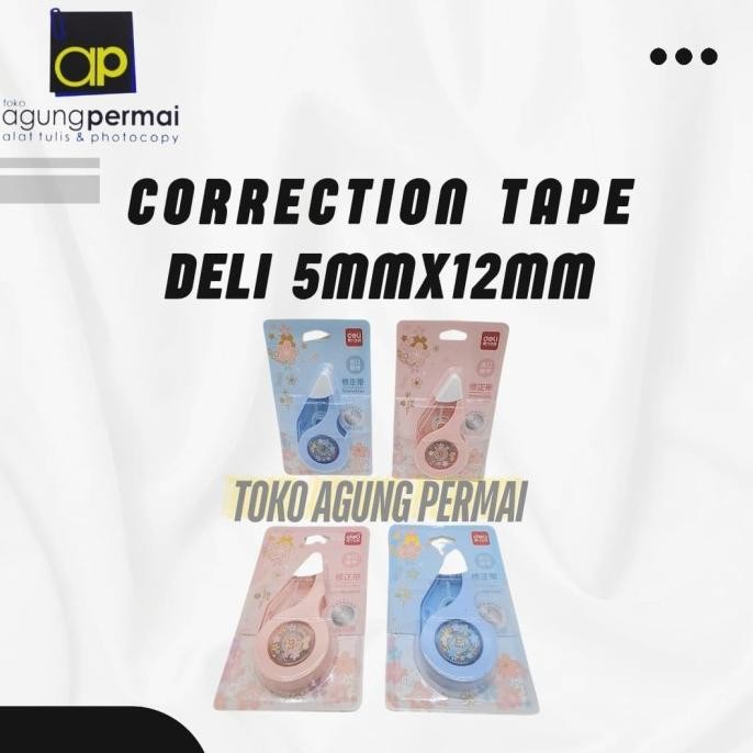 

Premium !! Correction Tape Deli 71546 5mm x 12M