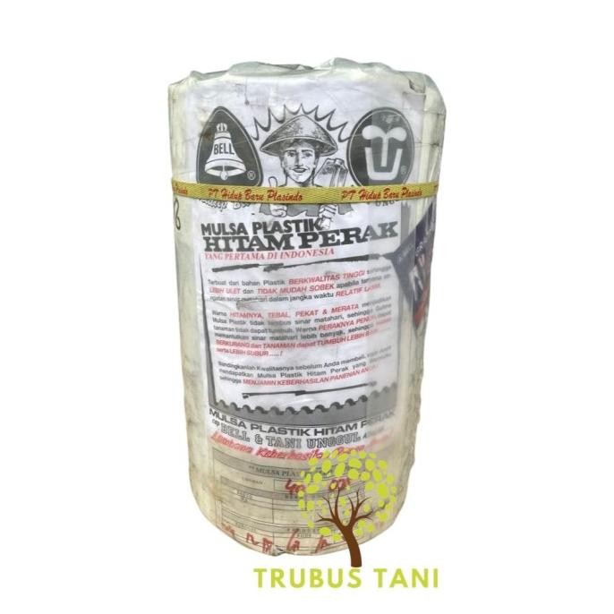 Mulsa BELL 1 Roll 18Kg - lebar 80cm - Plastik Mulsa Hitam Perak Mulsa
