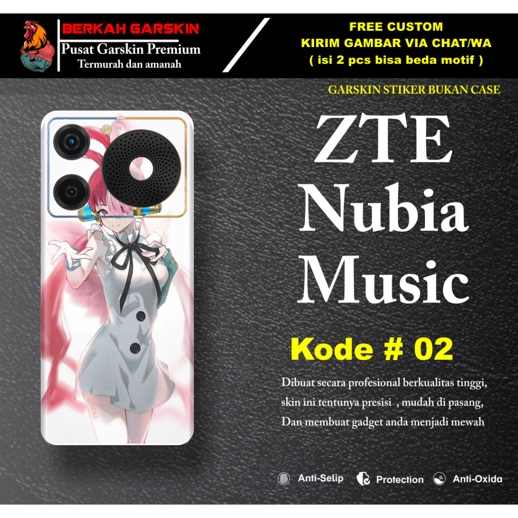 

Wrap* ZTE Nubia Music Wrap Skin Stiker Garksin CUSTOM Gratis (2pcs)