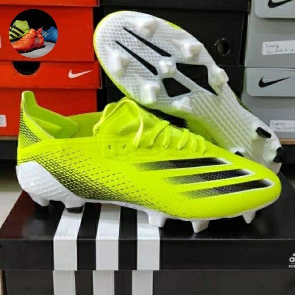 Sepatu Bola Adidas X 1 Ghosted. 1 White Yellow Fg Soccer - sepatu soccer