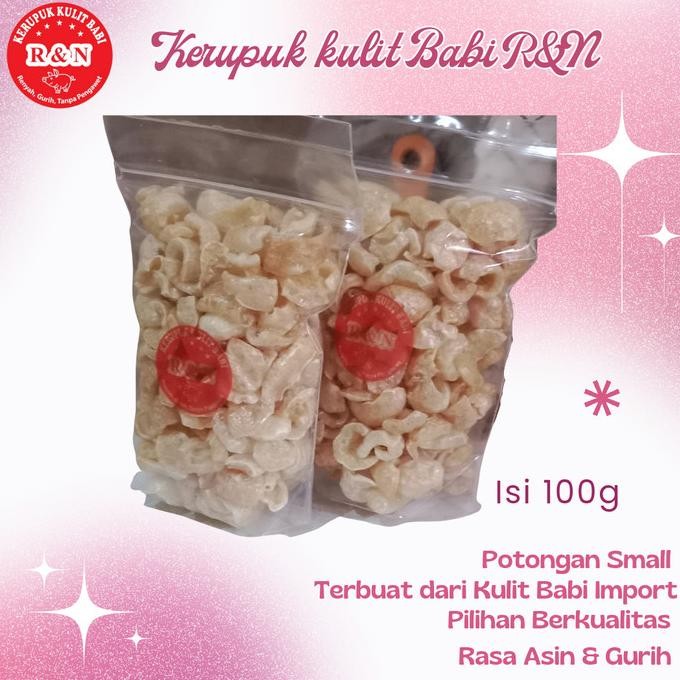 

Terlaris! Kerupuk Kulit Babi R&N Ukuran Small/Kecil Isi 100 Gram Kemasan Plastik